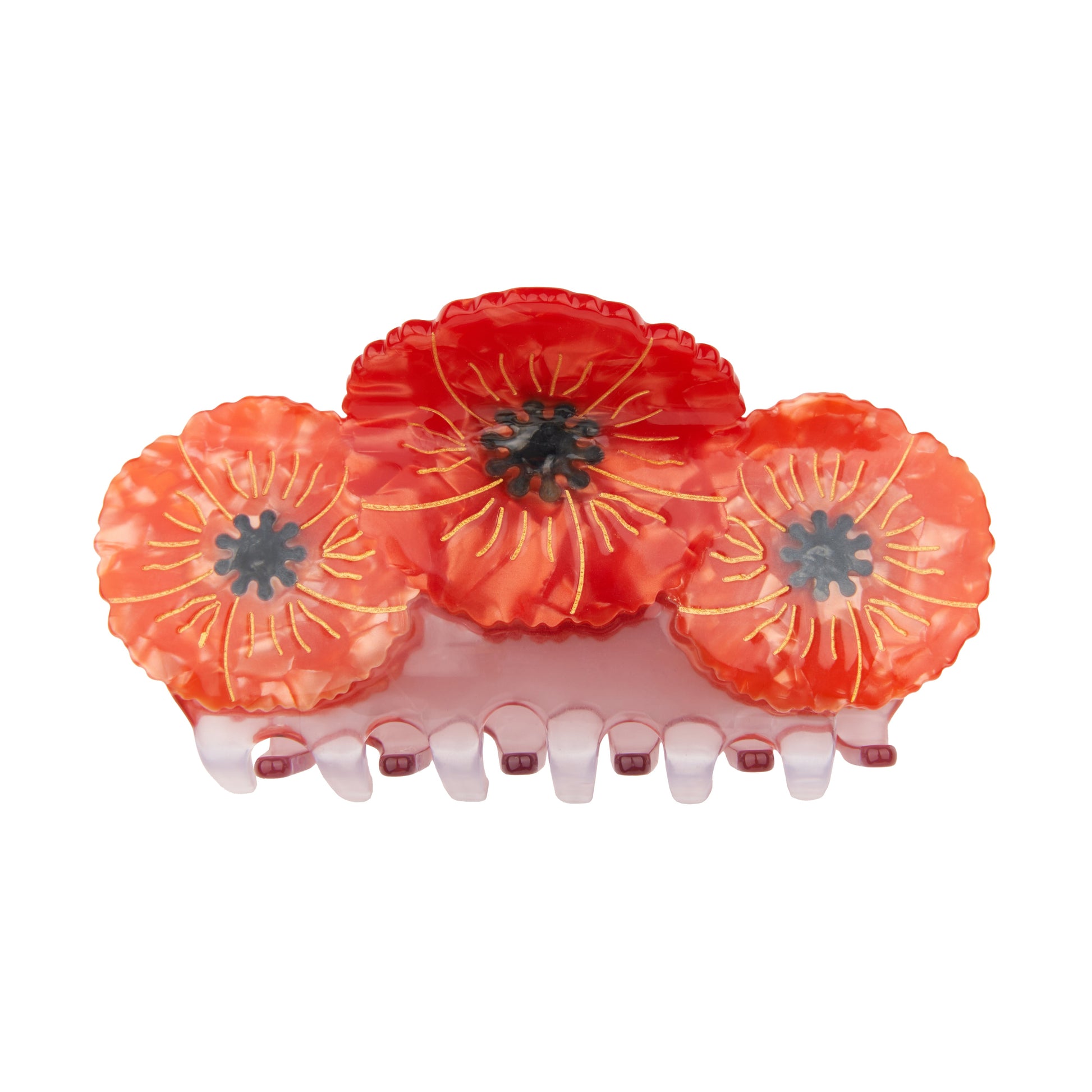 Pince à cheveux Trio Coquelicots Coucou Suzette vue complémentaire 7