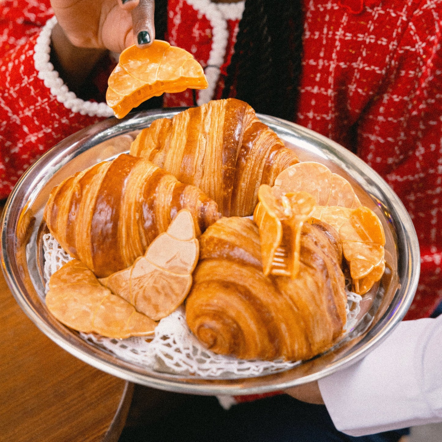 Pince à cheveux Croissant Coucou Suzette détail 3