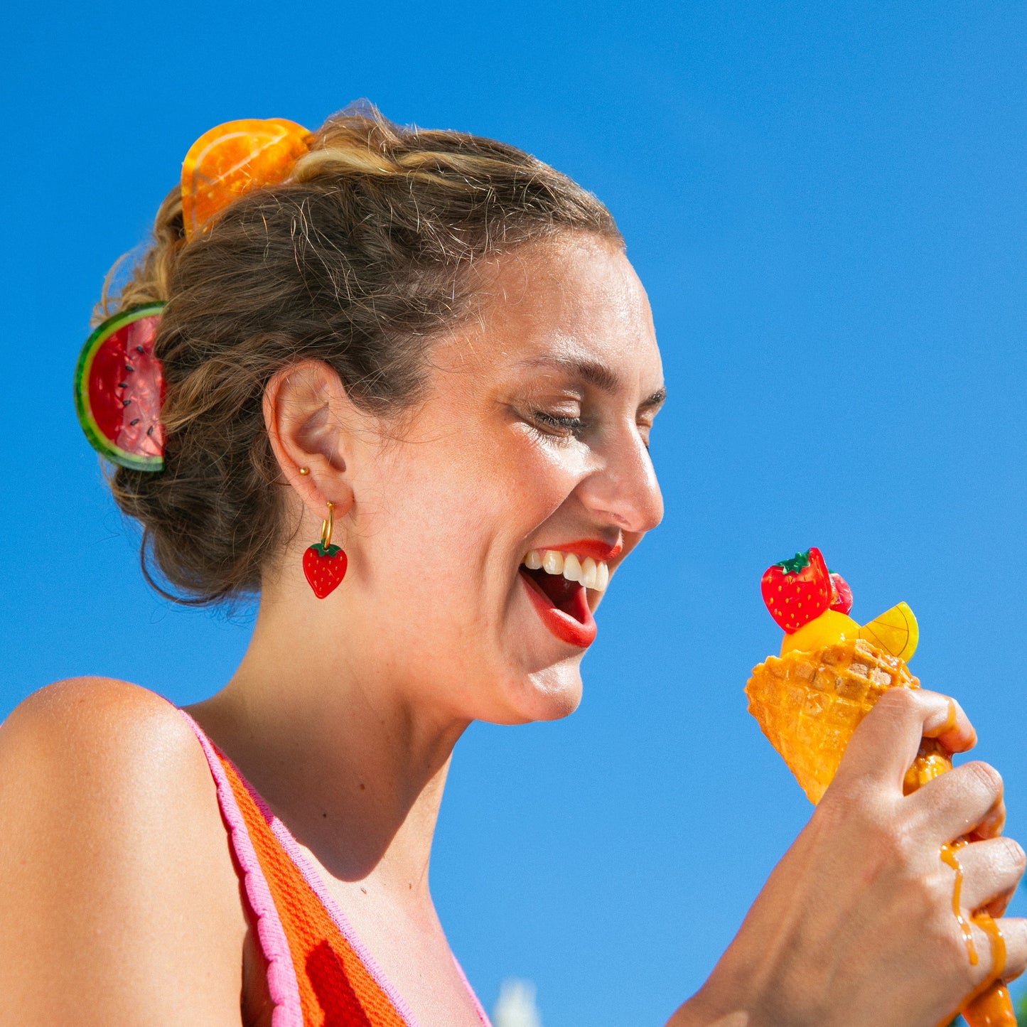 Pince à cheveux fleur d'oranger Coucou Suzette vue complémentaire
