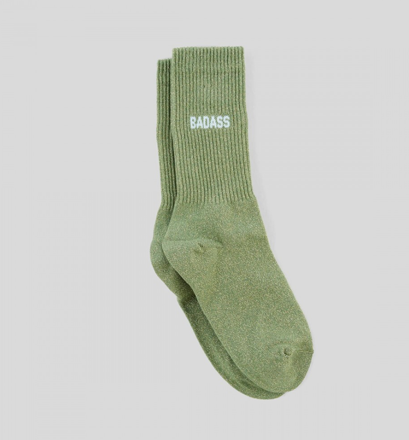 Chaussettes Badass paillettes vert 36/40 Félicie Aussi sans étiquette