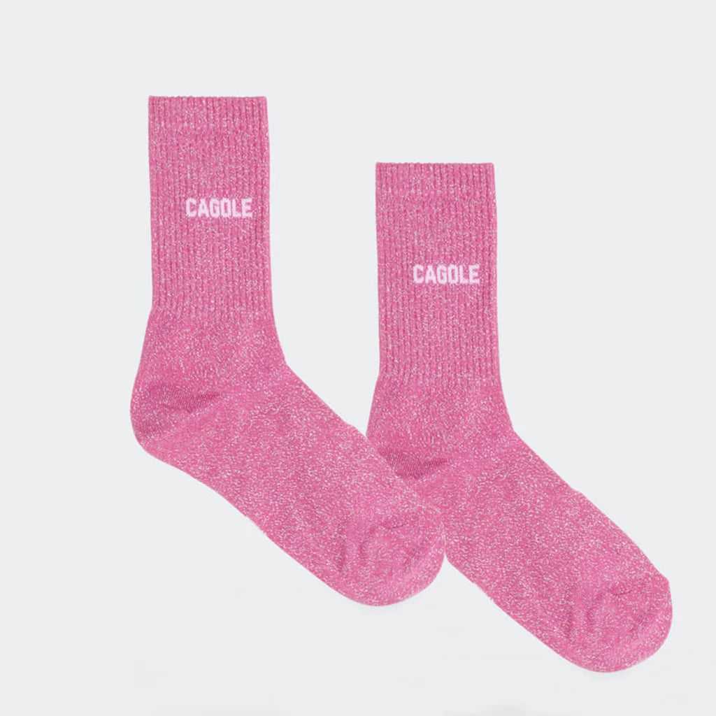 Chaussettes Cagole paillettes fuchsia 36/40 Félicie Aussi