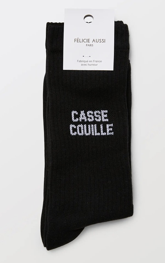 Chaussettes Casse Couille Noires - 40/45 Félicie Aussi
