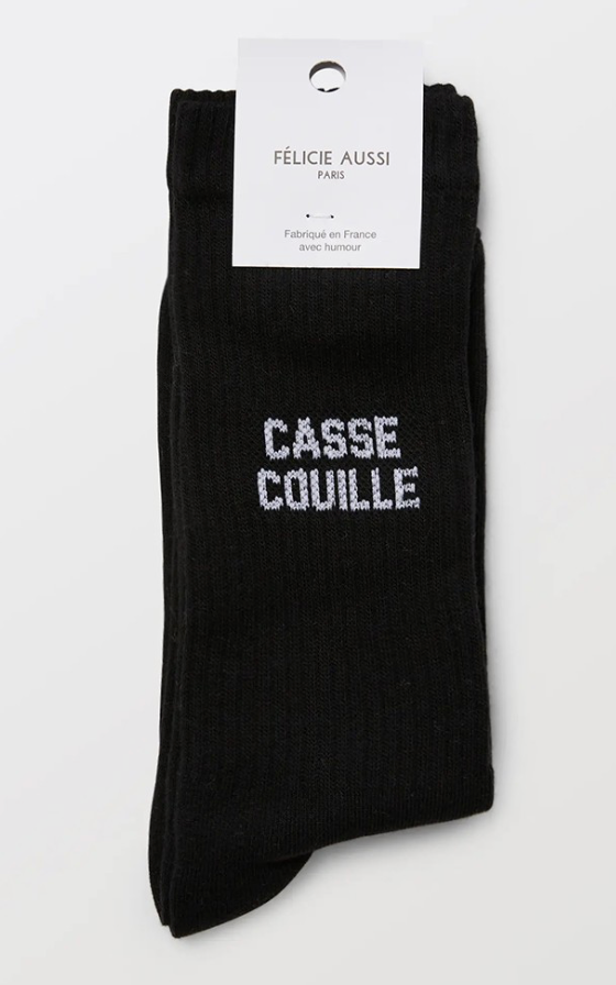 Chaussettes Casse Couille Paillettes noires - 36/40 Félicie Aussi