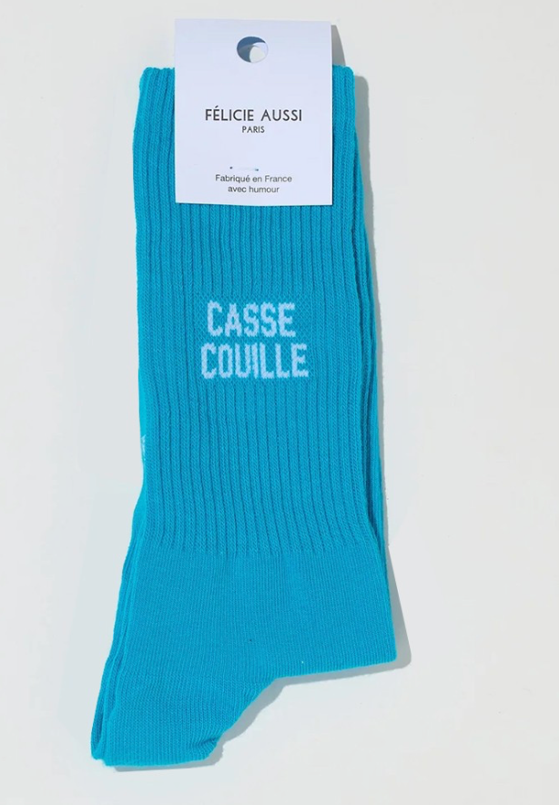 Chaussettes Casse Couille Turquoise - 40/45 Félicie Aussi