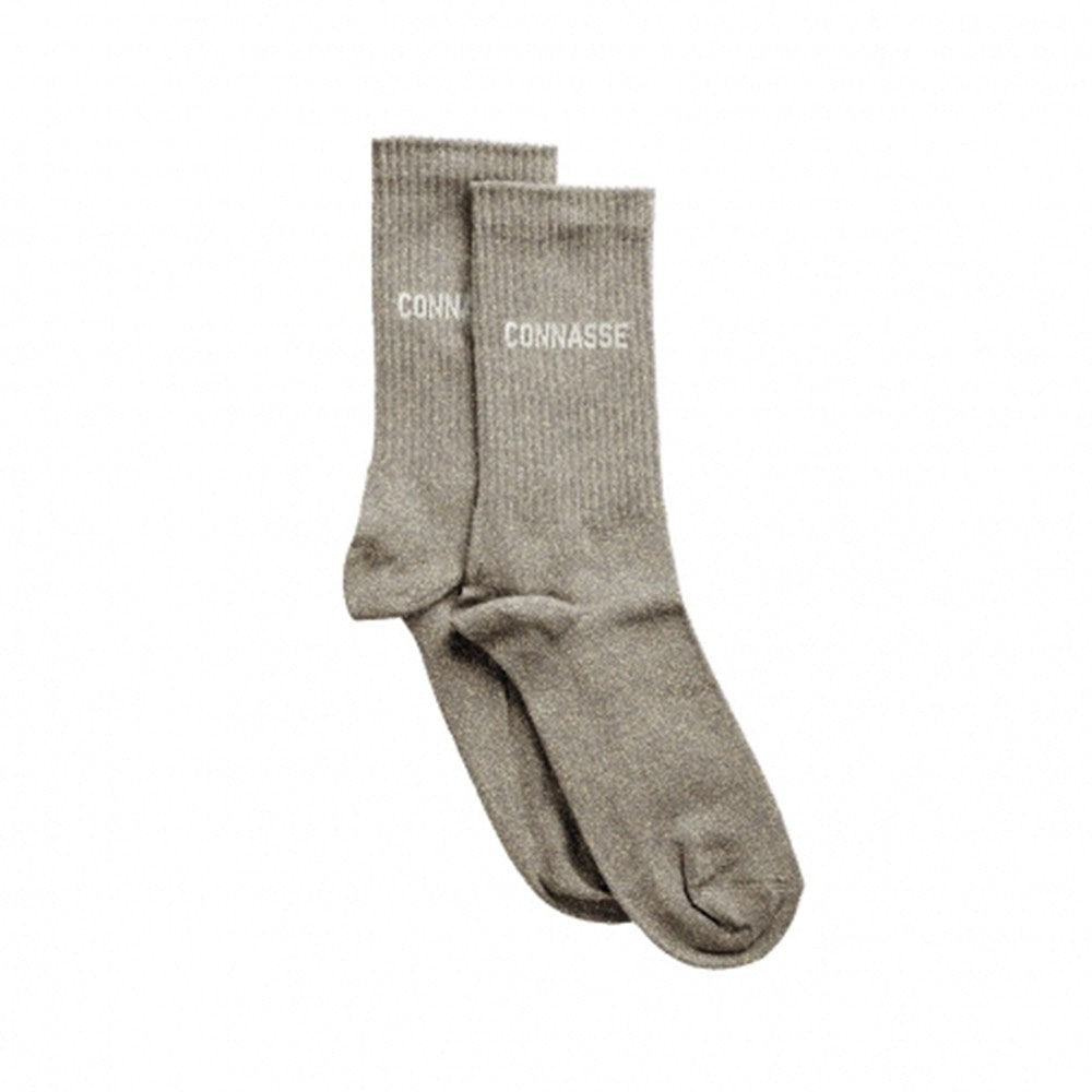 Chaussettes Connasse paillettes gris Félicie Aussi détail