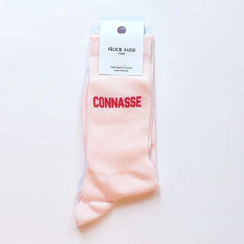 Chaussettes Connasse rose 36/40 Félicie Aussi avec étiquette