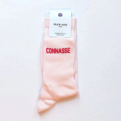 Chaussettes Connasse rose 36/40 Félicie Aussi avec étiquette