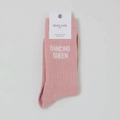 Chaussettes Dancing Queen paillettes rose ballerine 36/40 Félicie Aussi