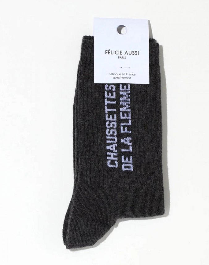 Chaussettes De la Flemme Anthracite chiné - 36/40 Félicie Aussi