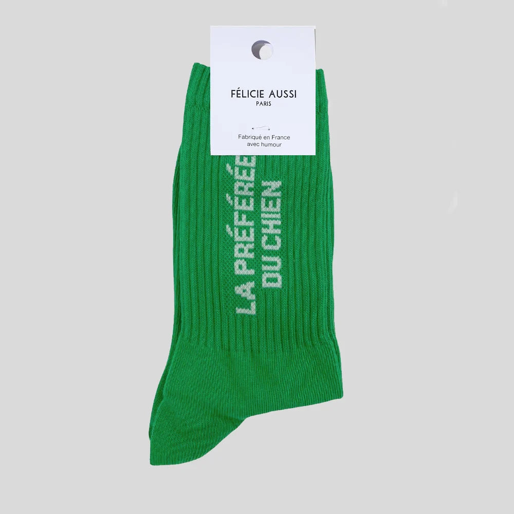 Chaussettes La préférée du chien Vert - 36/40 Félicie Aussi