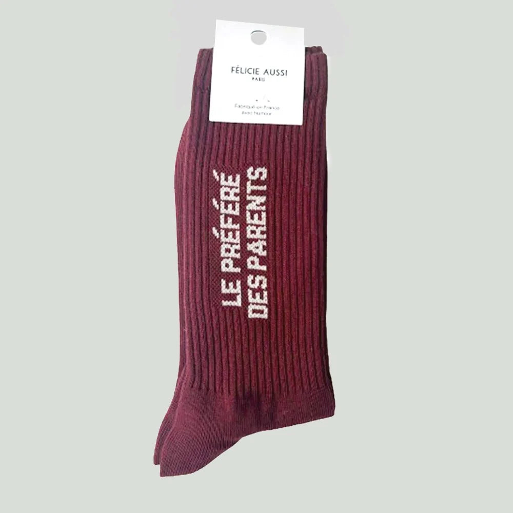 Chaussettes Le préféré des parents Bordeaux - 40/45 Félicie Aussi