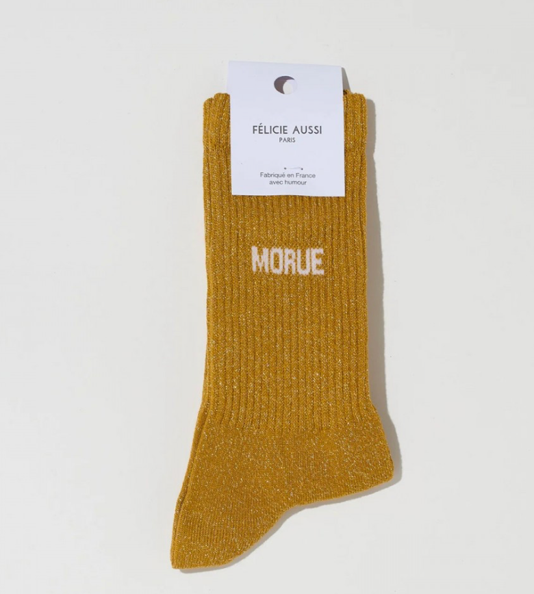 Chaussettes Morue Paillettes jaune - 36/40 Félicie Aussi