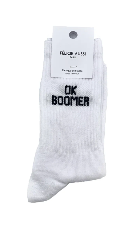 Chaussettes Ok Boomer Blanc - 40/45 Félicie Aussi