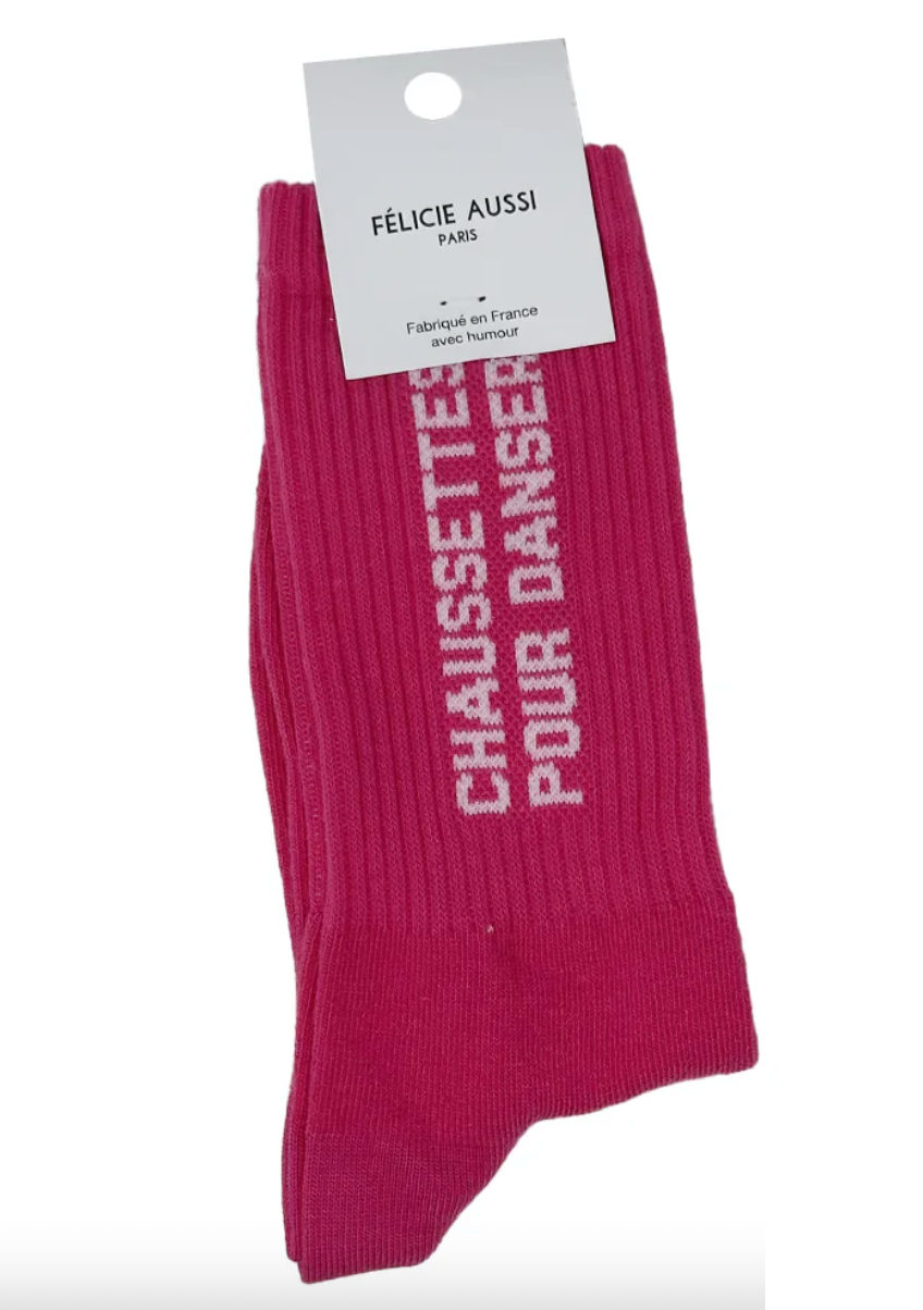 Chaussettes Pour Danser fuchsia 36/40 Félicie Aussi
