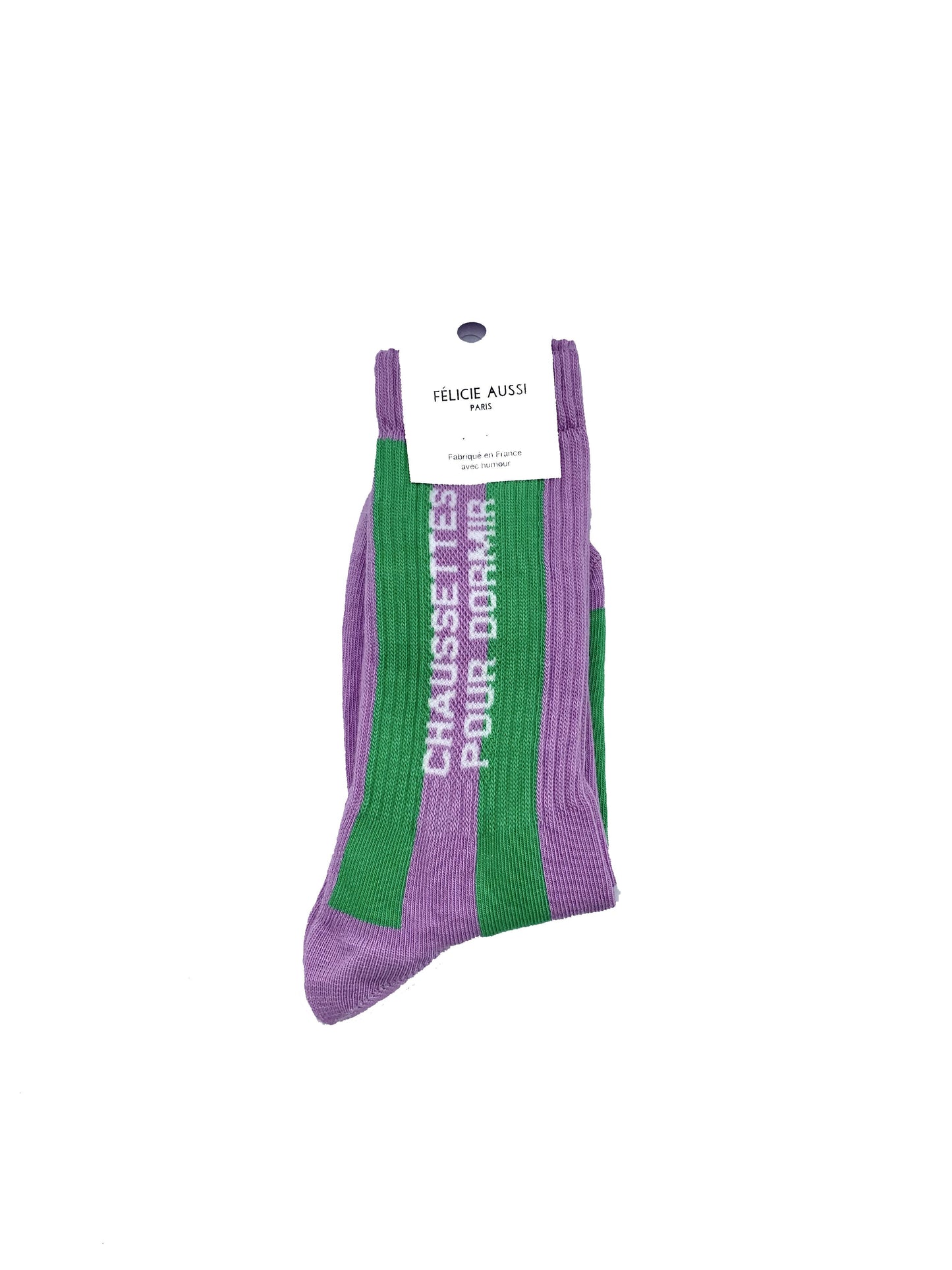 Chaussettes Pour dormir lilas vert 36/40 Félicie Aussi avec étiquette