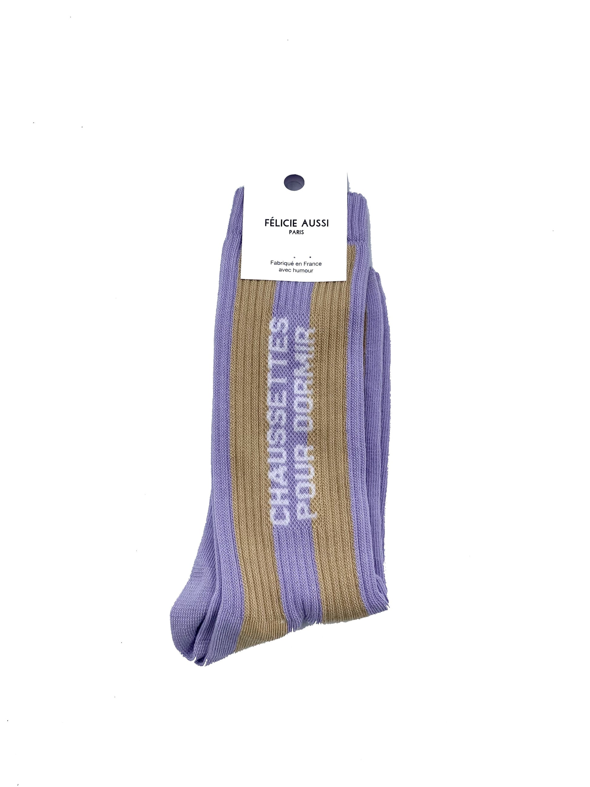 Chaussettes Pour dormir mauve sable 40/45 Félicie Aussi avec étiquette
