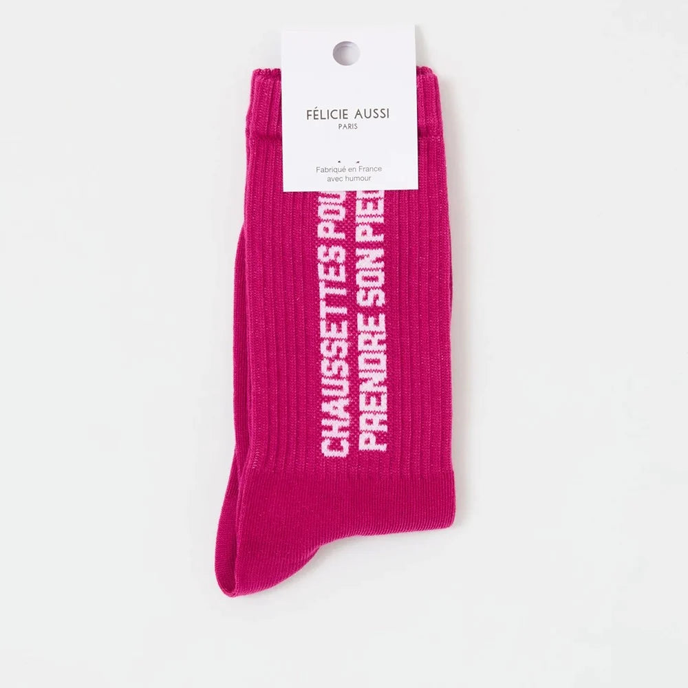 Chaussettes Pour prendre son pied Framboise - 36/40 Félicie Aussi