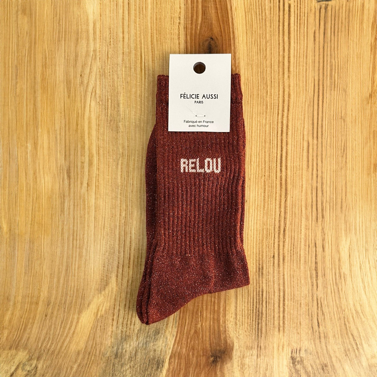 Chaussettes Relou Paillettes rouille - 36/40 Félicie Aussi