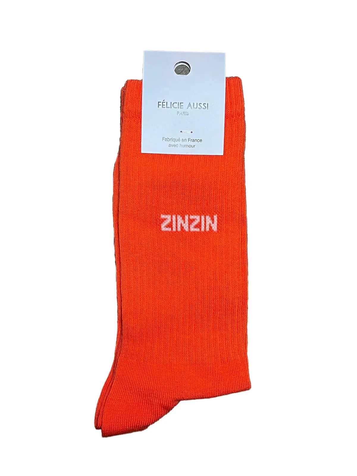 Chaussettes Zinzin Orange - 40/45 Félicie Aussi
