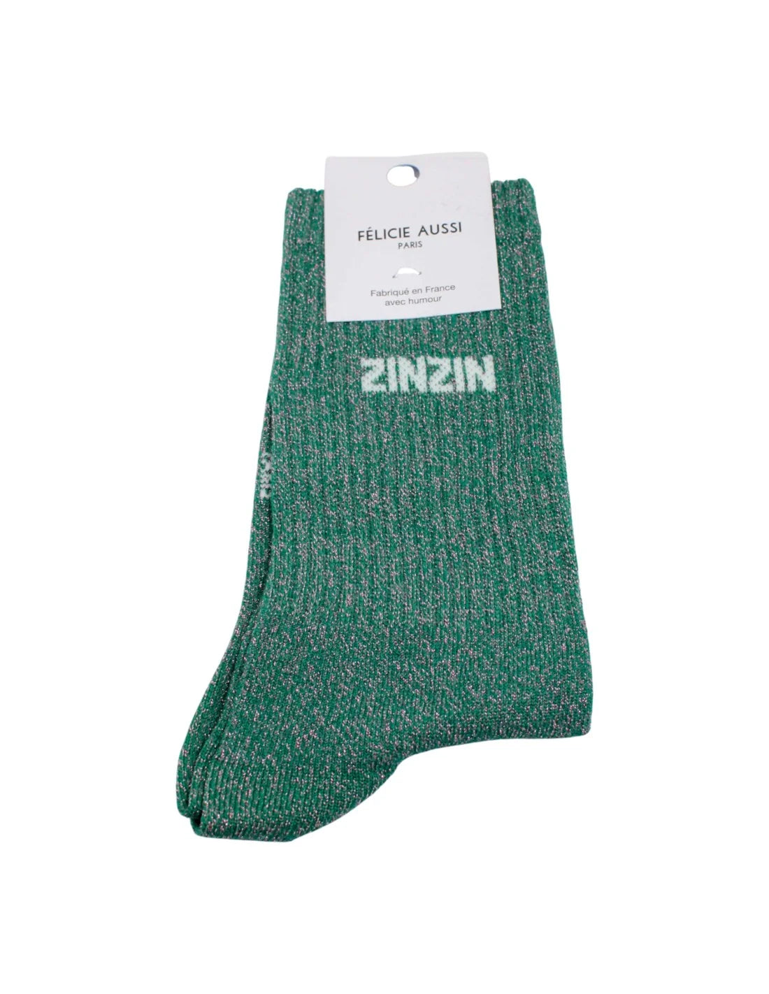 Chaussettes Zinzin Paillettes aventurine - 36/40 Félicie Aussi