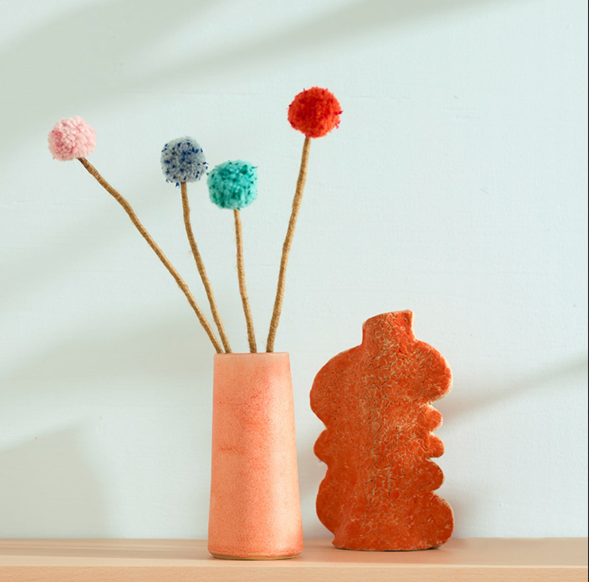 Fleur chardon Thistle en laine – vue 1