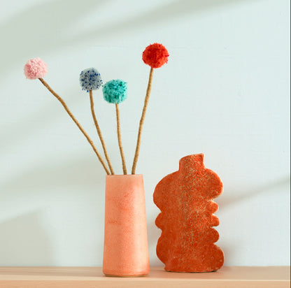 Fleur chardon Thistle en laine – vue 1