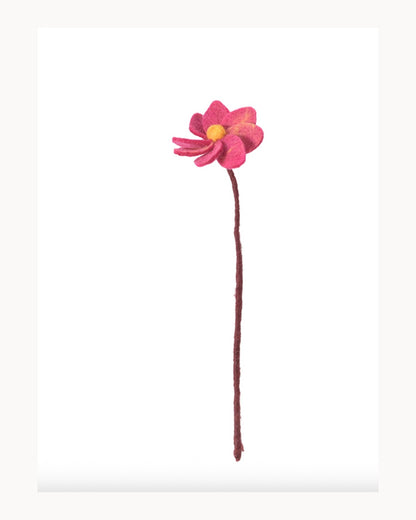 Fleur dahlia en laine – vue principale 4:5