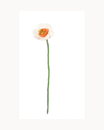 Fleur jonquille en laine – vue principale 4:5