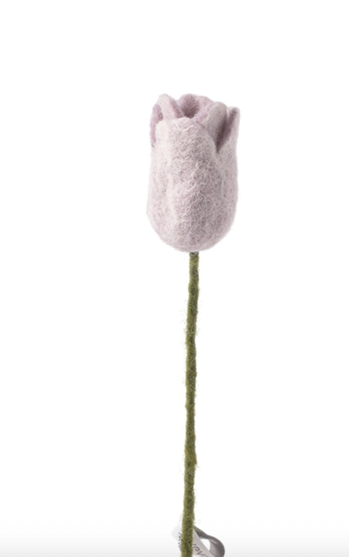 Fleur tulipe en laine – vue 2