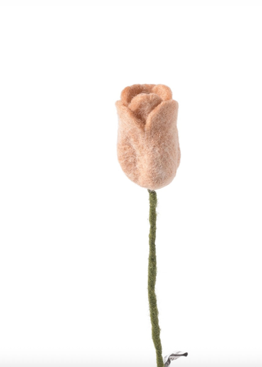 Fleur tulipe en laine – vue 5