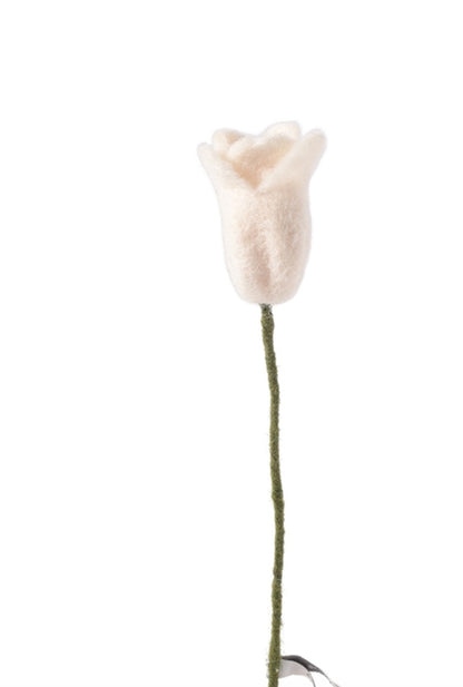 Fleur tulipe en laine – vue 6