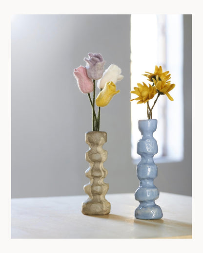 Fleur tulipe en laine – vue principale 4:5