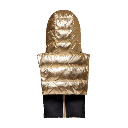 Capuche doudoune Fudoon dorée et noire vue de dos, côté doré