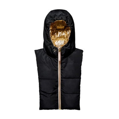 Capuche doudoune Fudoon dorée et noire, face noire réversible