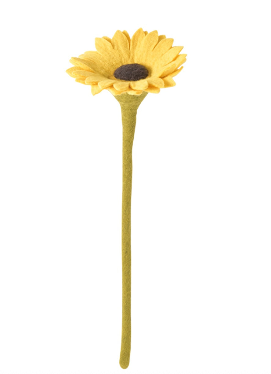 Grand tournesol en laine – vue 1