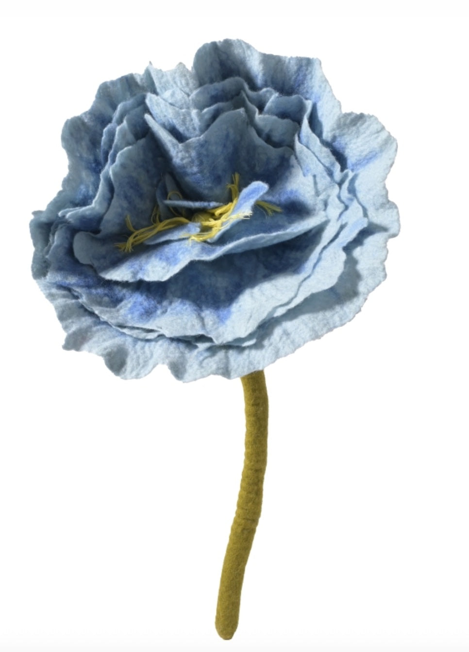 Grande pivoine en laine – vue 1