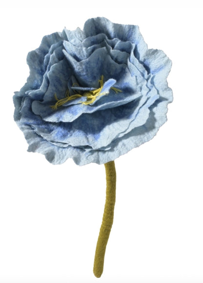 Grande pivoine en laine – vue 1