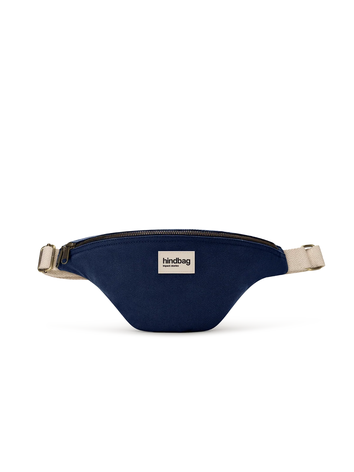Sac banane Olivia Navy Hindbag sur fond blanc