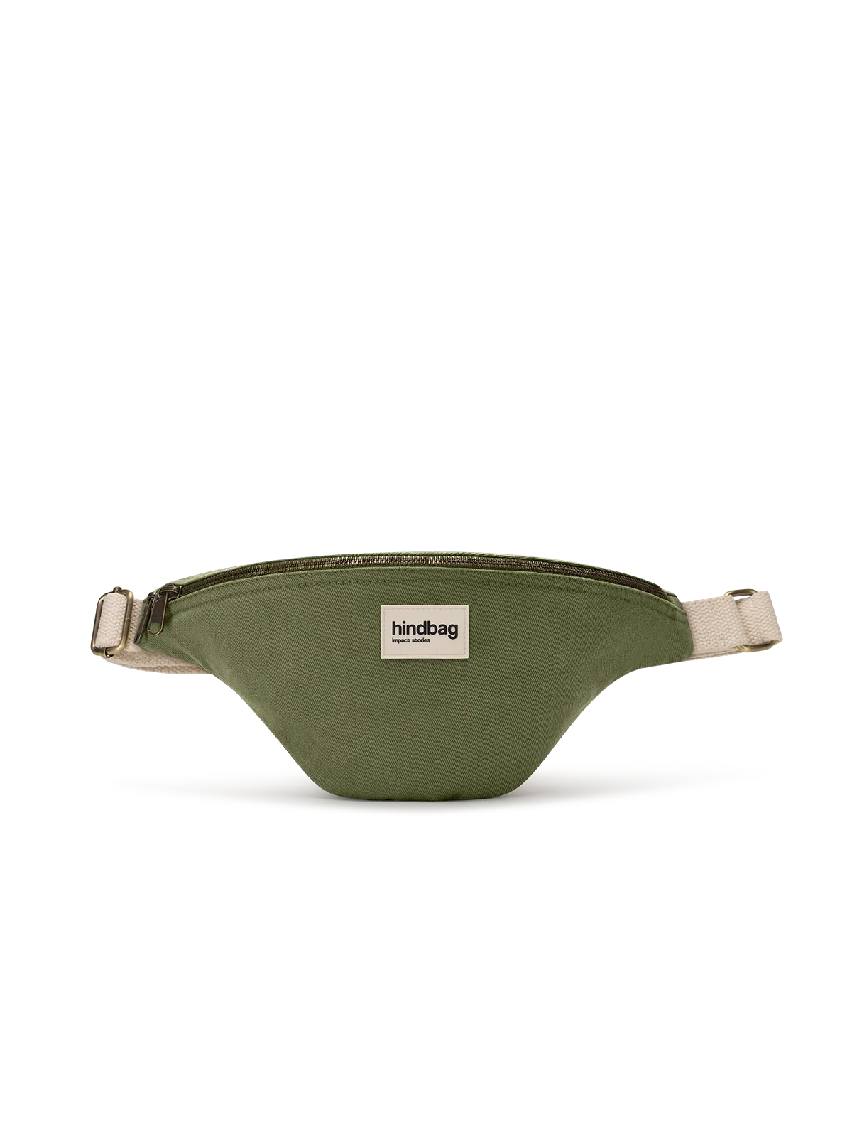 Sac banane Olivia Olive Hindbag sur fond blanc