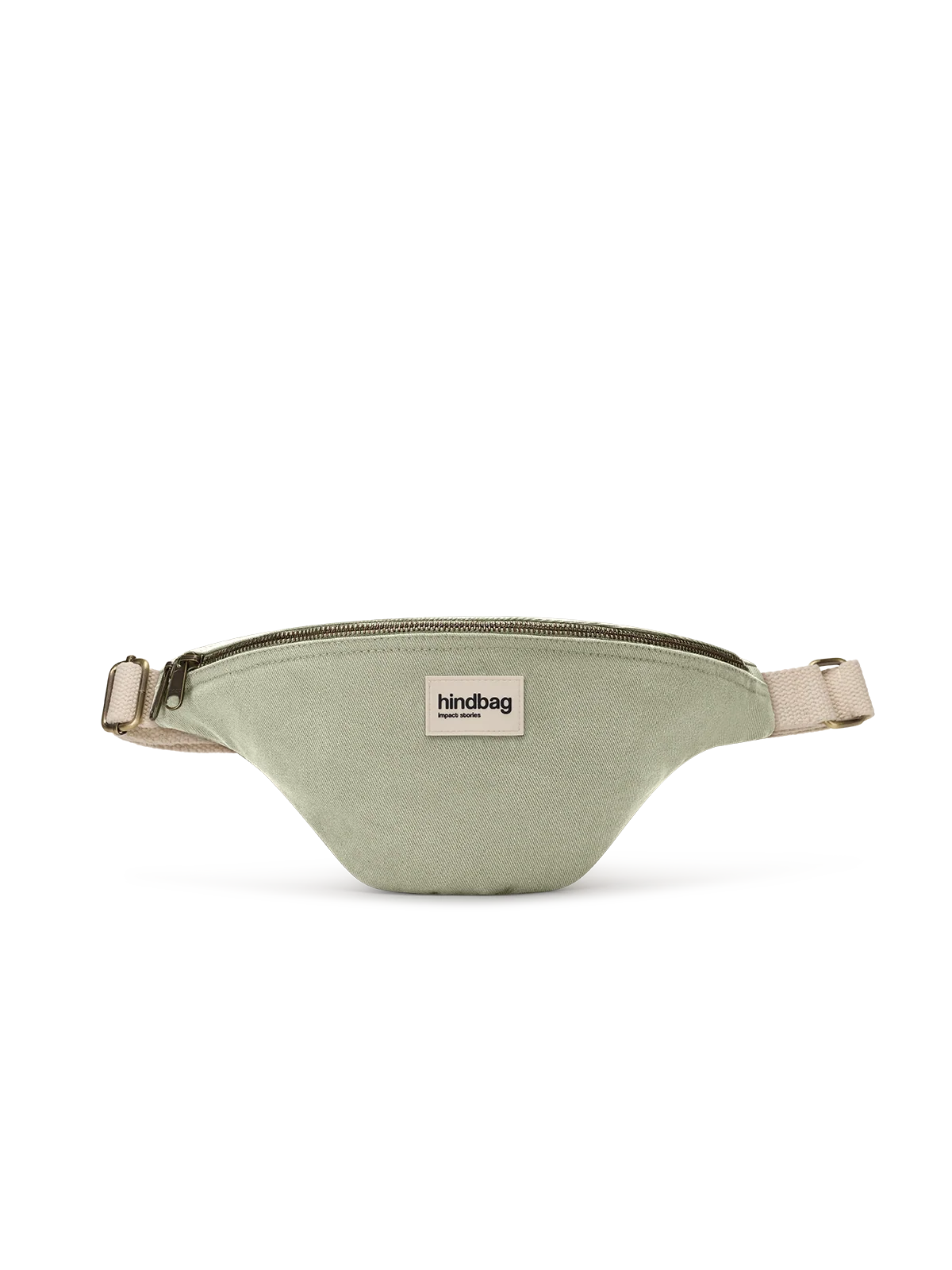 Sac banane Olivia Vert Argile Hindbag sur fond blanc