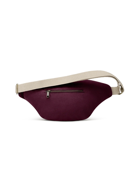 Dos du sac banane Sofia Prune Hindbag avec poche zippée