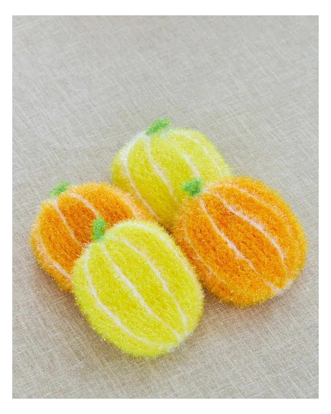 Éponge coréenne Citron avec feuille Joli Poom vue principale