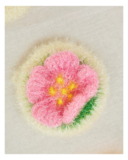 Éponge coréenne Fleur rose Joli Poom vue principale
