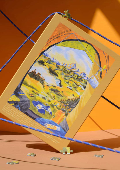 Puzzle Chambre avec vue Jour Férié présenté en situation