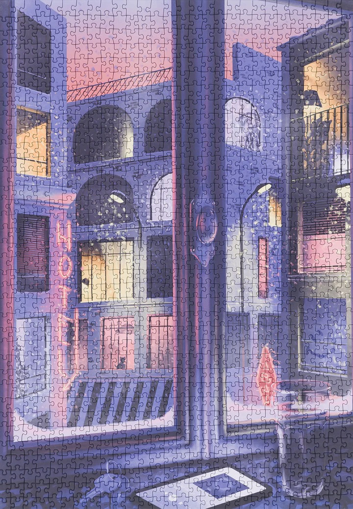 Illustration du puzzle La neige qui tombe Jour Férié