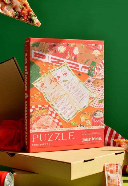 Puzzle La pizza à emporter Jour Férié présenté en situation