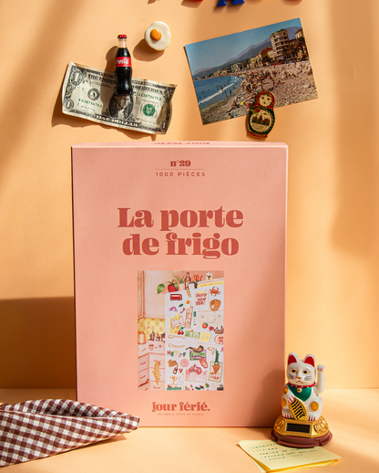 Boîte du puzzle La porte de frigo de Jour Férié 1000 pièces