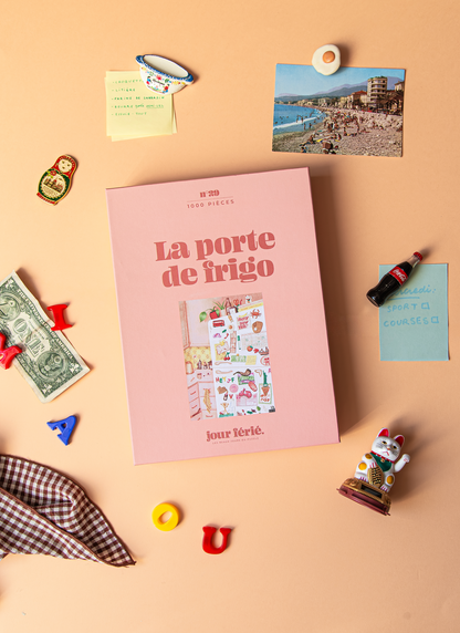 Puzzle La porte de frigo Jour Férié présenté en situation