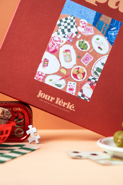 Boîte et pièces du puzzle Les tapas 1000 pièces