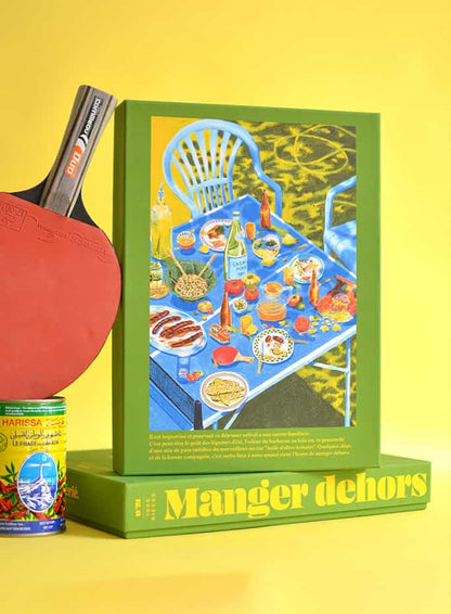 Puzzle Manger dehors Jour Férié présenté en situation
